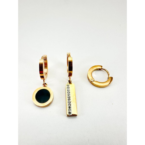 Rose Figürlü Üçlü Küpe Rose Figürlü Üçlü Küpe